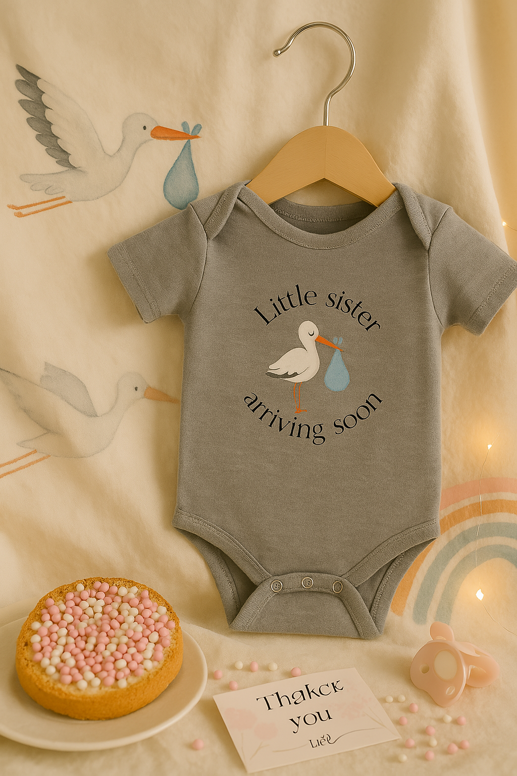 Little sister coming soon - romper