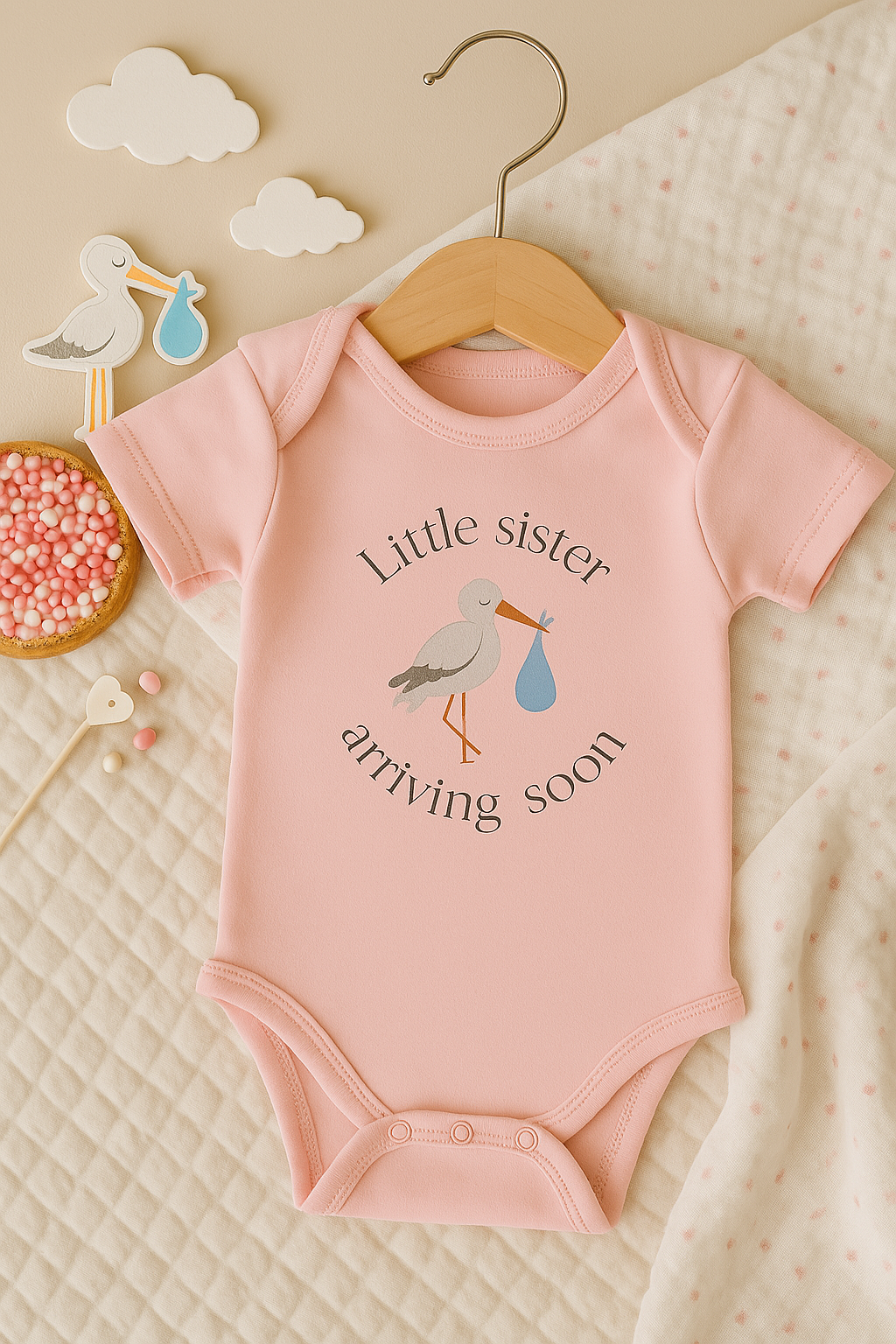Little sister coming soon - romper