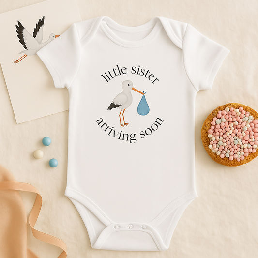 Little sister coming soon - romper